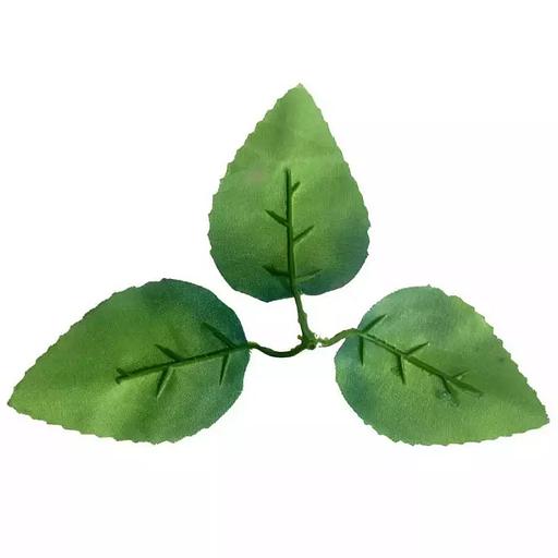 Лист тройной яблочный (розы) 20x9см MOD-19 (709 шт/кг) фото 1