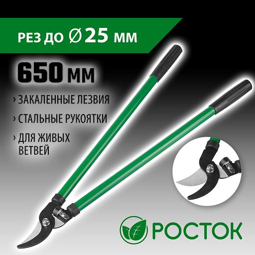 РОСТОК 650 мм, закаленные лезвия, стальные рукоятки, большой плоскостной сучкорез (424115) фото 2