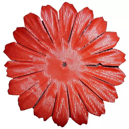 Заготовка для ромашки Красная 1 слой 7,5см 2150шт/кг фото 2