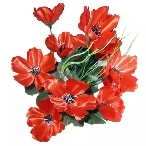 Букет маков 12 голов 40см 080-004 фото 1