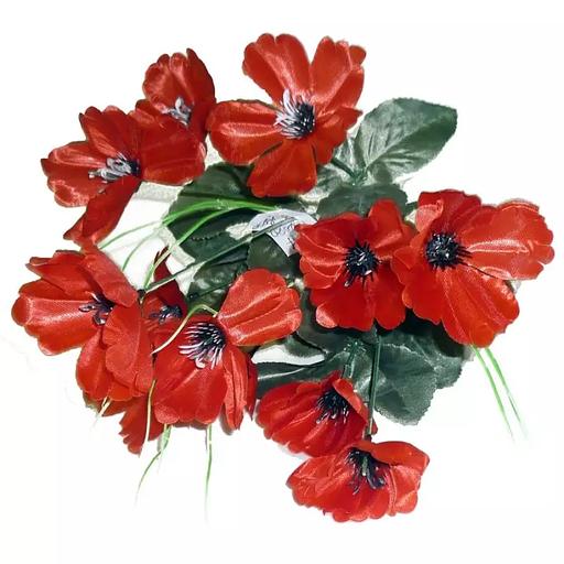 Букет маков 12 голов 40см 080-004 фото 2