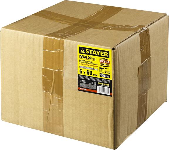 STAYER 6 х 60 мм, потайной бортик, 1500 шт, дюбель-гвоздь (30640-06-060) фото 2