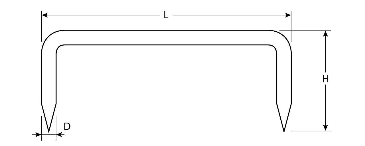 ЗУБР 250 x 70 x 8 мм, 100 шт, строительная скоба кованая (311165-250-70) фото 3