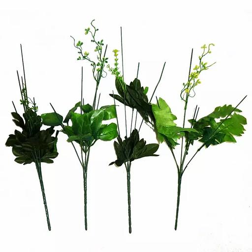 Подбукетник 6 голов и 5 листов (микс вторичка малые) 46см 091-микс/081 фото 1