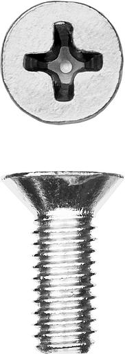 ЗУБР DIN 965, кл. пр. 4.8, M6 х 16 мм, цинк, 9 шт, винт с потайной головкой (303116-06-016) фото 1