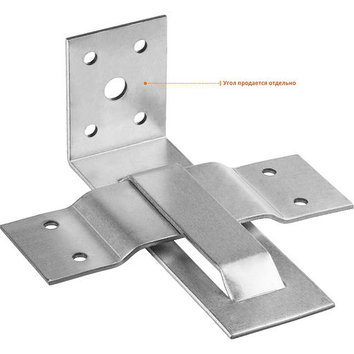 ЗУБР СОС-2.0, 40 x 120 (60) x 2 мм, пластина, скользящая опора для стропил (310166-060) фото 2
