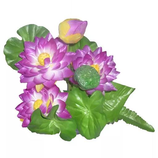 Букет Цветов с бутонами и большими листами в горшке 39см фото 2