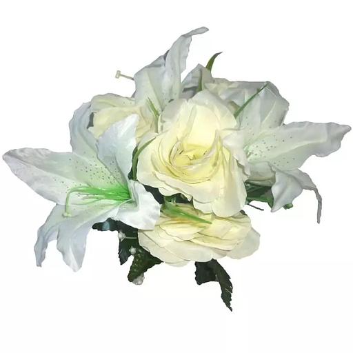 Букет Лилий и роз в горшке 30см фото 3