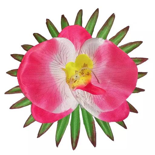 Головка орхидеи Эркия с листом 4сл 15см 509-л051-188 1/28 фото 4