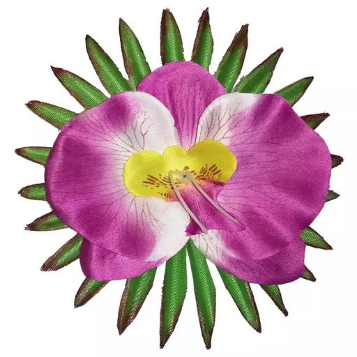 Головка орхидеи Эркия с листом 4сл 15см 509-л051-188 1/28 фото 5