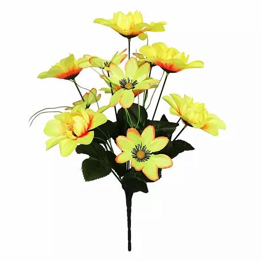 Букет композиции георгинов 12 голов (2 вида 6+6) 38см 019-412+316 фото 2