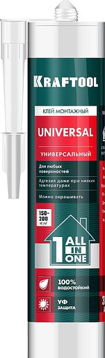 KRAFTOOL UNIVERSAL, 310 мл, белый, универсальный монтажный клей (41341) фото 1