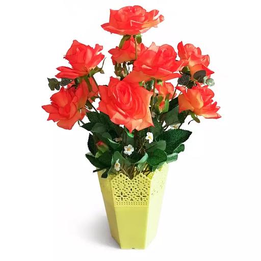 Букет искусственных роз в горшке 620 35см фото 3