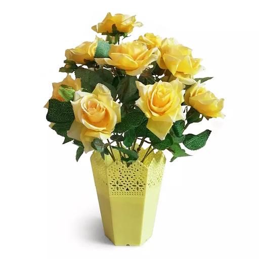 Букет искусственных роз в горшке 620 35см фото 4