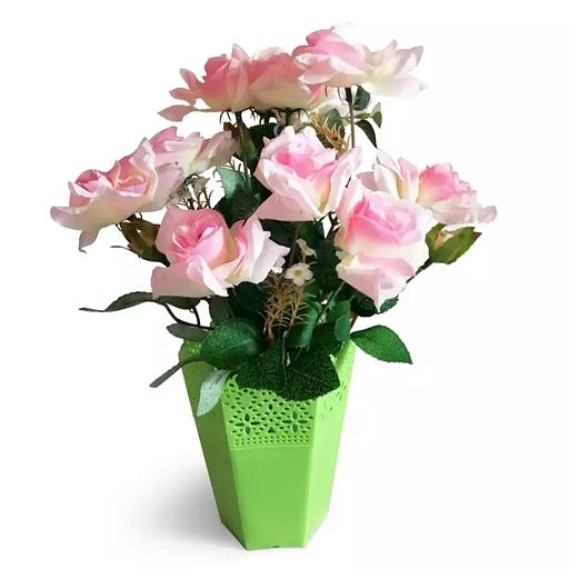 Букет искусственных роз в горшке 620 35см фото 5