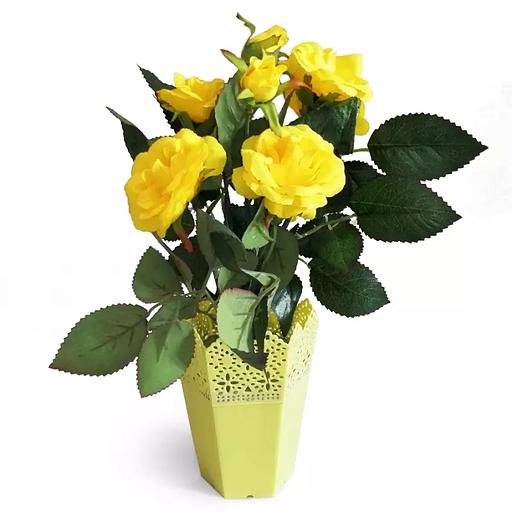Букет искусственных роз в горшке 622 фото 1