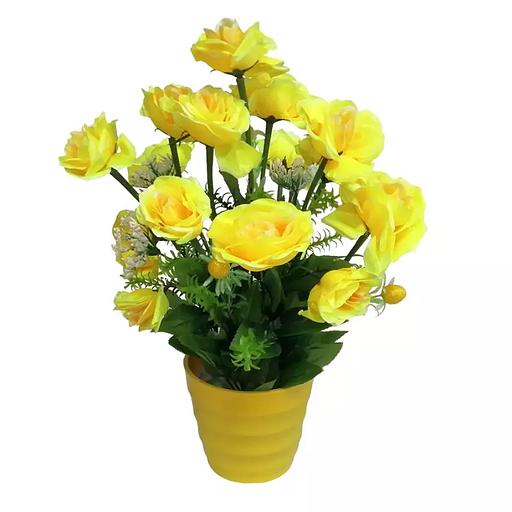 Букет искусственных роз в горшке 624 45см фото 1