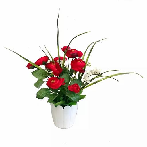 Букет искусственных роз в горшке 634 37см фото 1