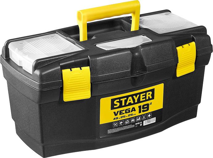 STAYER VEGA-19, 490 х 250 х 250 мм, (19″), пластиковый ящик для инструментов (38105-18) фото 1