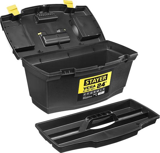 STAYER VEGA-24, 610 х 320 х 300 мм, (24″), пластиковый ящик для инструментов (38105-21) фото 2