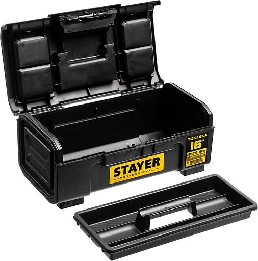 STAYER TOOLBOX-16, 390 х 210 х 160, пластиковый ящик для инструментов, Professional (38167-16) фото 3