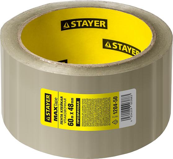 STAYER Max Tape, 48 мм, 60 м, 45 мкм, прозрачная, клейкая лента (1204-50) фото 2