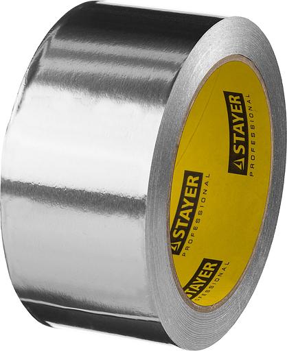 STAYER ProTape, 50 мм, 25 м, до 120 °С, самоклеящаяся алюминиевая лента, Professional (12268-50-25) фото 1