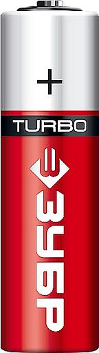 ЗУБР TURBO, АА х 4, 1.5 В, алкалиновая батарейка (59213-4C) фото 3