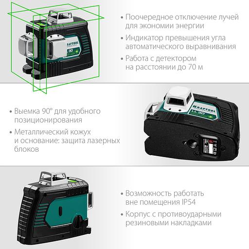 KRAFTOOL LL 3D, лазерный нивелир (34641) фото 3