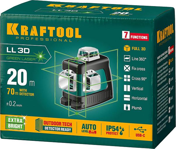 KRAFTOOL LL 3D, лазерный нивелир (34641) фото 9