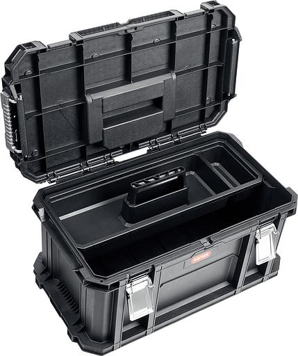 KETER SMART ROLLING, 564 х 373 х 700 мм, (22″), набор пластиковый ящик-тележка + ящик для инструментов + ящик органайзер (38390-22) фото 5