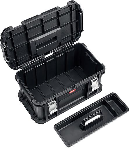 KETER SMART ROLLING, 564 х 373 х 700 мм, (22″), набор пластиковый ящик-тележка + ящик для инструментов + ящик органайзер (38390-22) фото 6