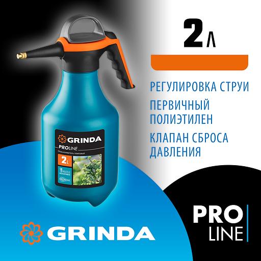 GRINDA PP-2, 2 л, колба из полиэтилена устойчивого к агрессивным средам, помповый опрыскиватель, PROLine (425052) фото 2