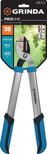 GRINDA PL-460A, длина 460 мм, лезвия из высокоуглеродистой закаленной стали, алюминиевые рукоятки, малый контактный сучкорез, PROLine (424516) фото 4