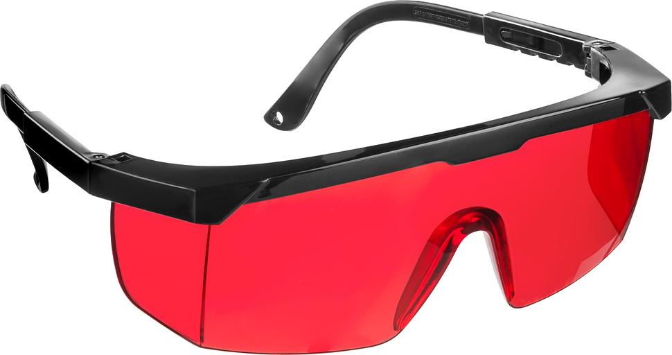 STAYER OPTIMA открытые, красные защитные очки, открытые, оптический класс 1 (2-110457) фото 1