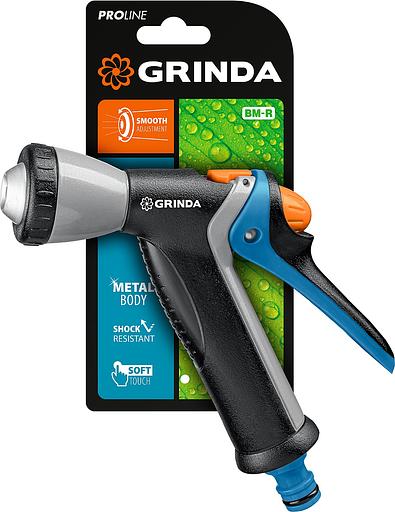 GRINDA BM-R, плавная регулировка, курок сзади, металлический с TPR, поливочный пистолет, PROLine (8-427311) фото 5
