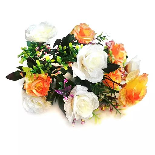 Букет интерьерных роз 12 голов 42см фото 2