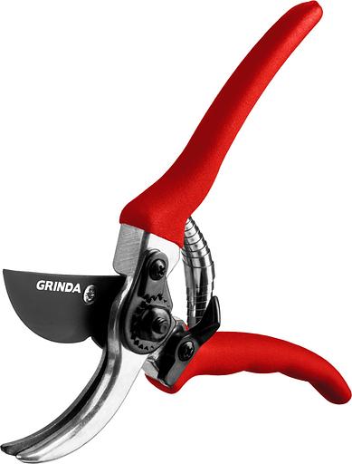 GRINDA G-11, 210 мм, лезвия из углеродистой стали, закалены, тефлоновое покрытие, алюминиевые рукоятки, плоскостной секатор (8-423001) фото 4