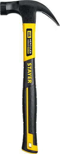 STAYER Hercules-M, 450 г, молоток-гвоздодёр столярный с фиберглассовой рукояткой, Professional (2027-450) фото 5