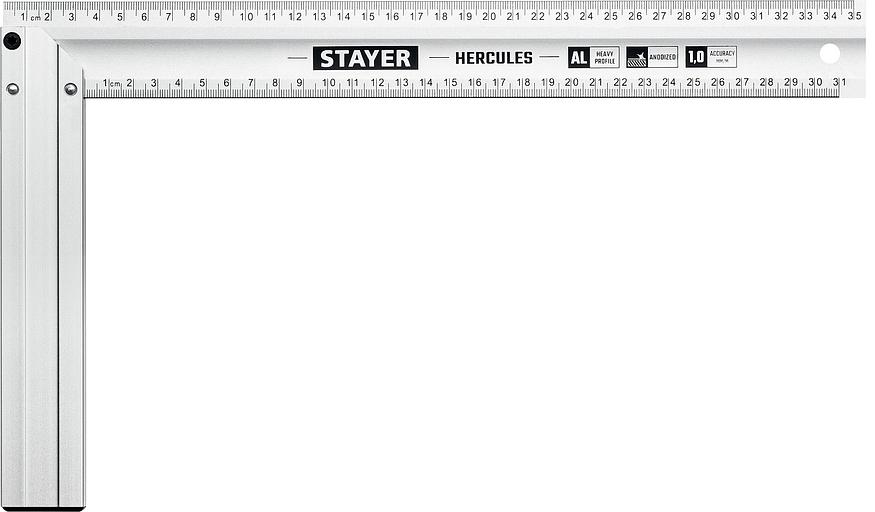 STAYER 350 мм, жесткий столярный угольник, Professional (3432-35) фото 1