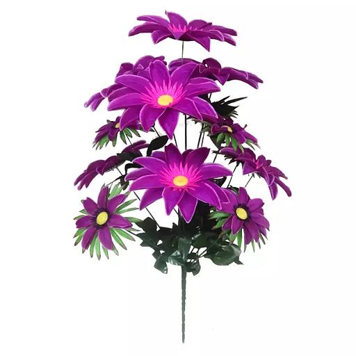 Букет георгинов 13 голов (2 вида 6+7) 80см 006-507+506 фото 3