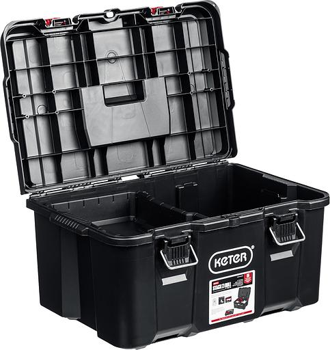 KETER STACKNROLL, 525 х 345 х 260 мм, (21″), пластиковый ящик с крышкой (38398) фото 3