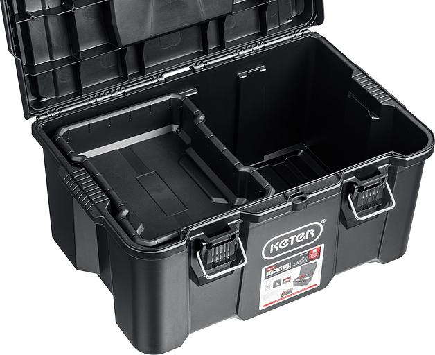 KETER STACKNROLL, 525 х 345 х 260 мм, (21″), пластиковый ящик с крышкой (38398) фото 4