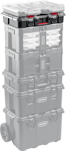 KETER STACKNROLL, 525 х 345 х 147 мм, (21″), пластиковый ящик-органайзер с 10 регулируемыми ячейками (38399) фото 8