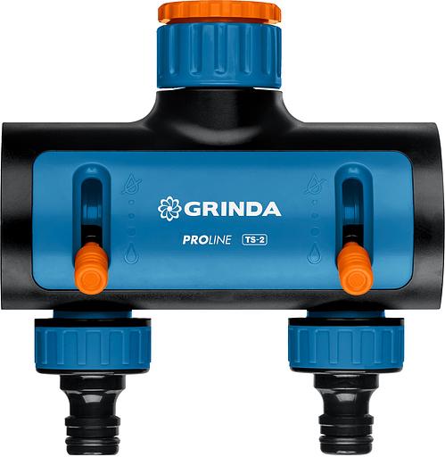 GRINDA TS-2, двухканальный 3/4″ - 1″ с внутренней резьбой, соединитель с внешней резьбой 3/4″ - 1, поливочный распределитель, PROLine (8-426312) фото 1