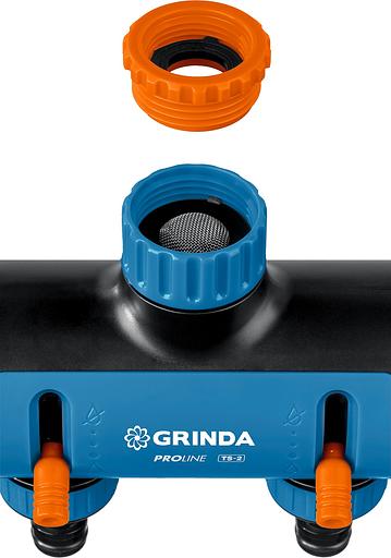 GRINDA TS-2, двухканальный 3/4″ - 1″ с внутренней резьбой, соединитель с внешней резьбой 3/4″ - 1, поливочный распределитель, PROLine (8-426312) фото 4