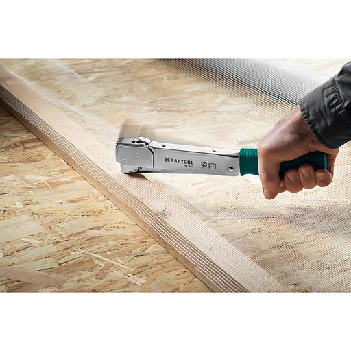 KRAFTOOL HAMMER TACKER, тип 53 (A/10/JT21) 23GA (6 - 10 мм), высокоскоростной стальной скобозабиватель (3153) фото 8