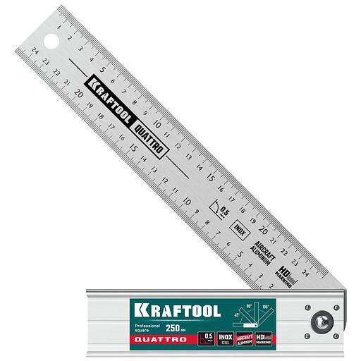 KRAFTOOL QUATTRO, 250 мм, 4 положения, складной столярный угольник (3444) фото 8