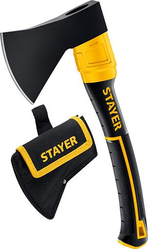 STAYER FIBERGLASS, 600/800 г, с чехлом, 350 мм, кованый топор, Professional (2062-06P) фото 1