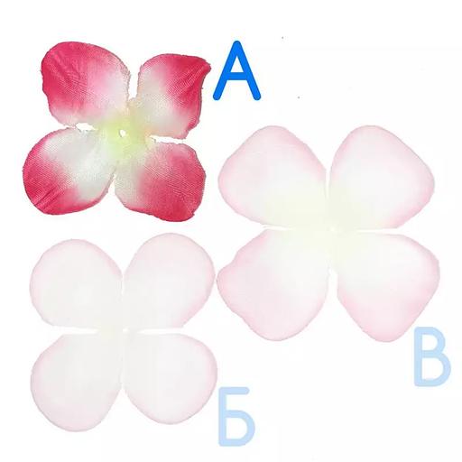 Заготовка для розы 190-3 Белая розов.кант загнут. 4-кон. (x1) 10см 2183шт/кг фото 2